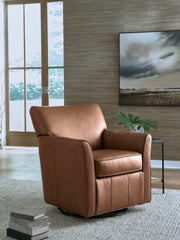 Best Furniture Outlet - Ashley Furniture - Braydunn Swivel Glider Accent Chair - Swivel Glider Accent Chair / Caramel - A3000821