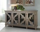 Best Furniture Outlet - Ashley Furniture - Fossil Ridge Accent Cabinet - Accent Cabinet / Gray - A4000037