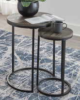 Best Furniture Outlet - Ashley Furniture - Briarsboro Accent Table (Set of 2) - Accent Table Set (Set of 2) / Black/Gray - A4000231