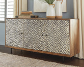 Best Furniture Outlet - Ashley Furniture - Kerrings Accent Cabinet - Accent Cabinet / Brown/Black/White - A4000258