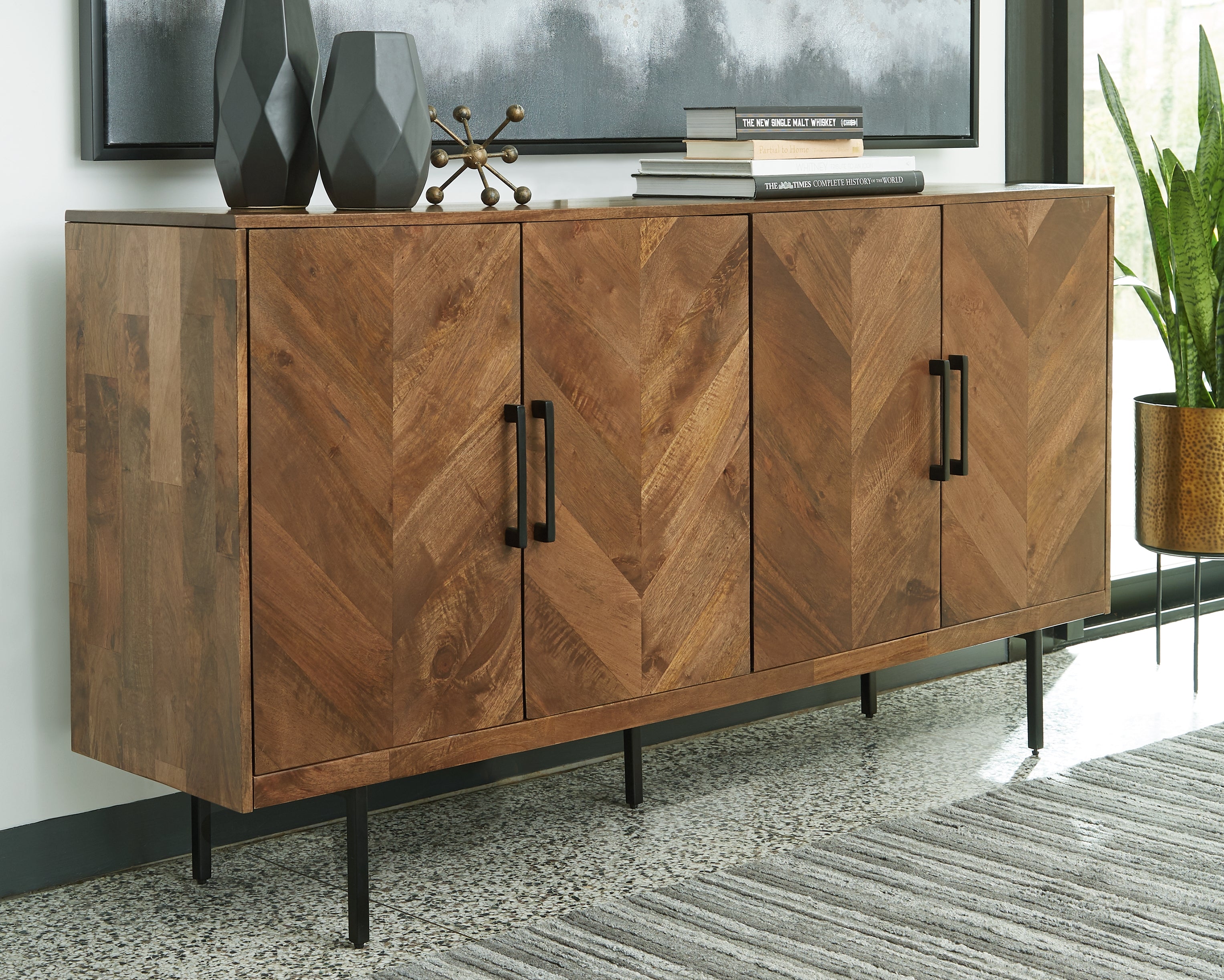 Best Furniture Outlet - Ashley Furniture - Prattville Accent Cabinet - Accent Cabinet / Brown - A4000308