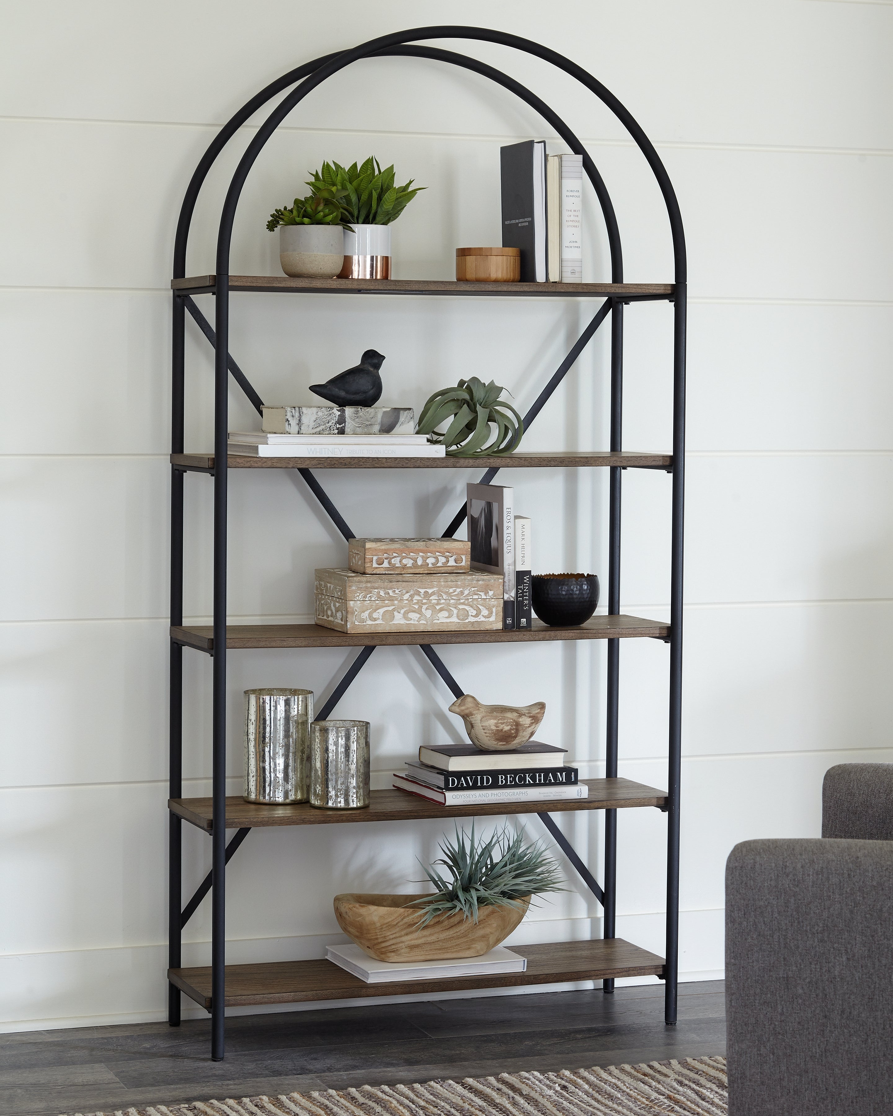 Best Furniture Outlet - Ashley Furniture - Galtbury Bookcase - Bookcase / Brown/Black - A4000325