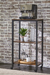 Best Furniture Outlet - Ashley Furniture - Bevinfield Bar Cart - Bar Cart / Brown/Black - A4000394