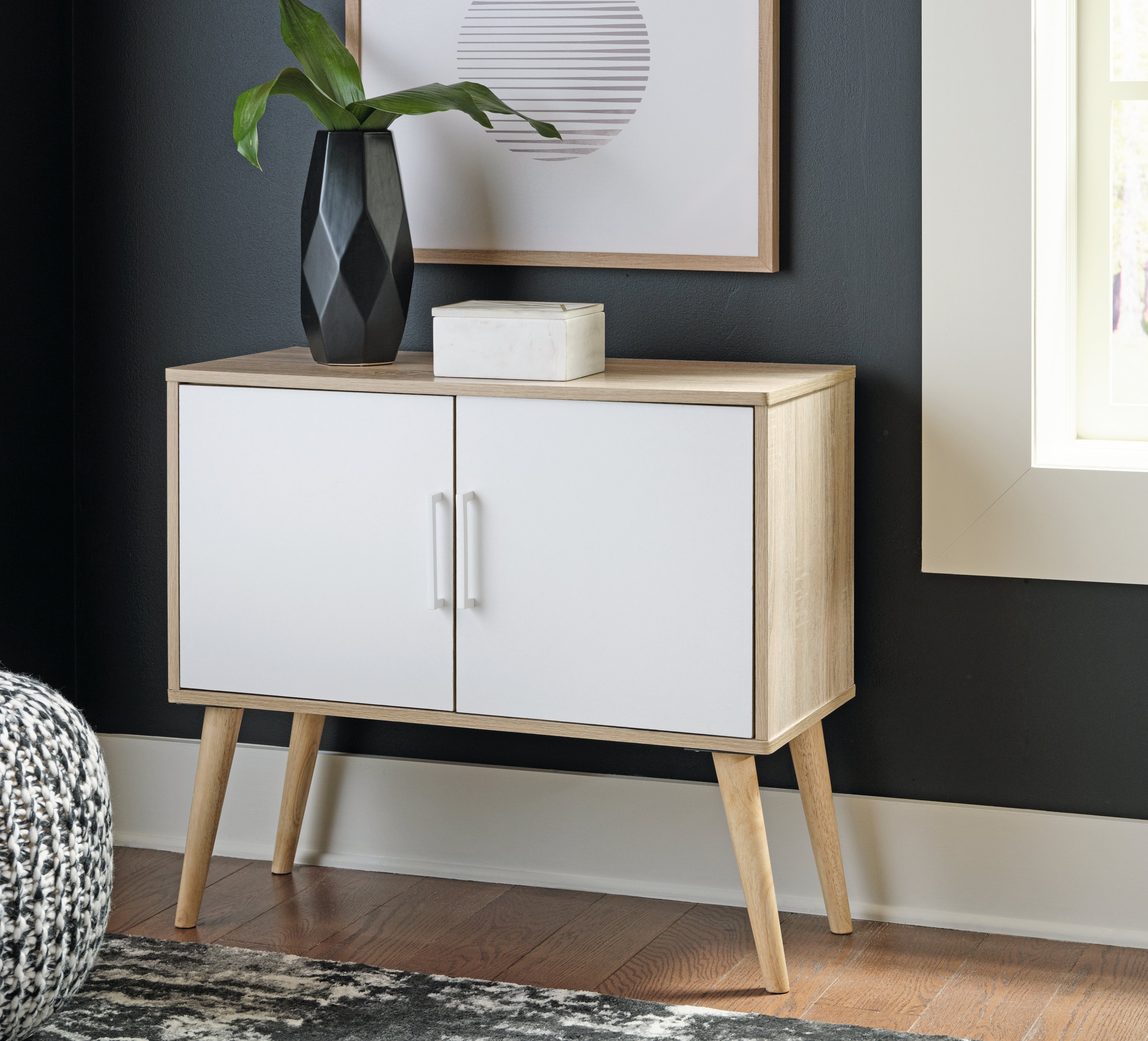 Best Furniture Outlet - Ashley Furniture - Orinfield Accent Cabinet - Accent Cabinet / Natural/White - A4000396