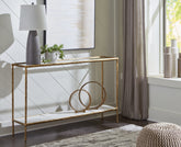 Best Furniture Outlet - Ashley Furniture - Ryandale Console Sofa Table - Console Sofa Table / Antique Brass Finish - A4000443