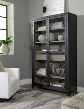 Best Furniture Outlet - Ashley Furniture - Lenston Accent Cabinet - Accent Cabinet / Black/Gray - A4000507