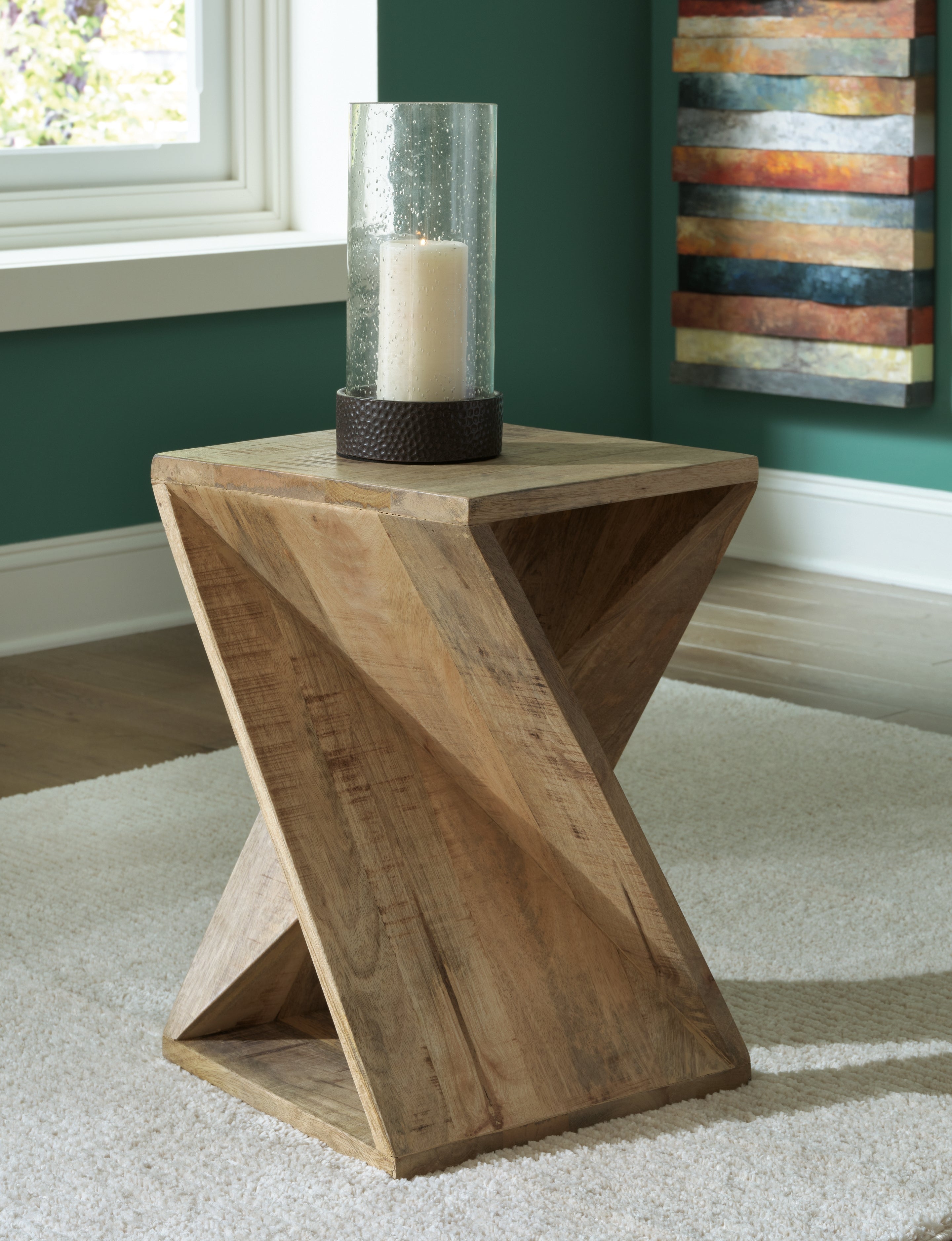 Best Furniture Outlet - Ashley Furniture - Zalemont Accent Table - Accent Table / Distressed Brown - A4000510