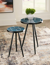 Best Furniture Outlet - Ashley Furniture - Clairbelle Accent Table (Set of 2) - Accent Table (Set of 2) / Teal - A4000523