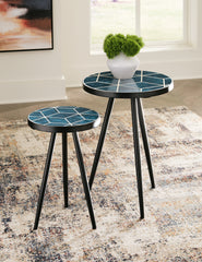 Best Furniture Outlet - Ashley Furniture - Clairbelle Accent Table (Set of 2) - Accent Table (Set of 2) / Teal - A4000523