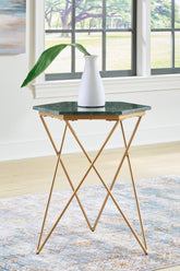 Best Furniture Outlet - Ashley Furniture - Engelton Accent Table - Accent Table / Green/Gold - A4000526