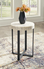Best Furniture Outlet - Ashley Furniture - Crewridge Accent Table - Accent Table / Black/Cream - A4000530