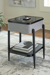 Best Furniture Outlet - Ashley Furniture - Jorvalee Accent Table with Speaker - Accent Table with Speaker / Gray/Black - A4000550