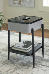 Best Furniture Outlet - Ashley Furniture - Jorvalee Accent Table with Speaker - Accent Table with Speaker / Gray/Black - A4000550
