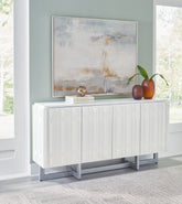 Best Furniture Outlet - Ashley Furniture - Ornawel Accent Cabinet - Accent Cabinet / Distressed White - A4000569