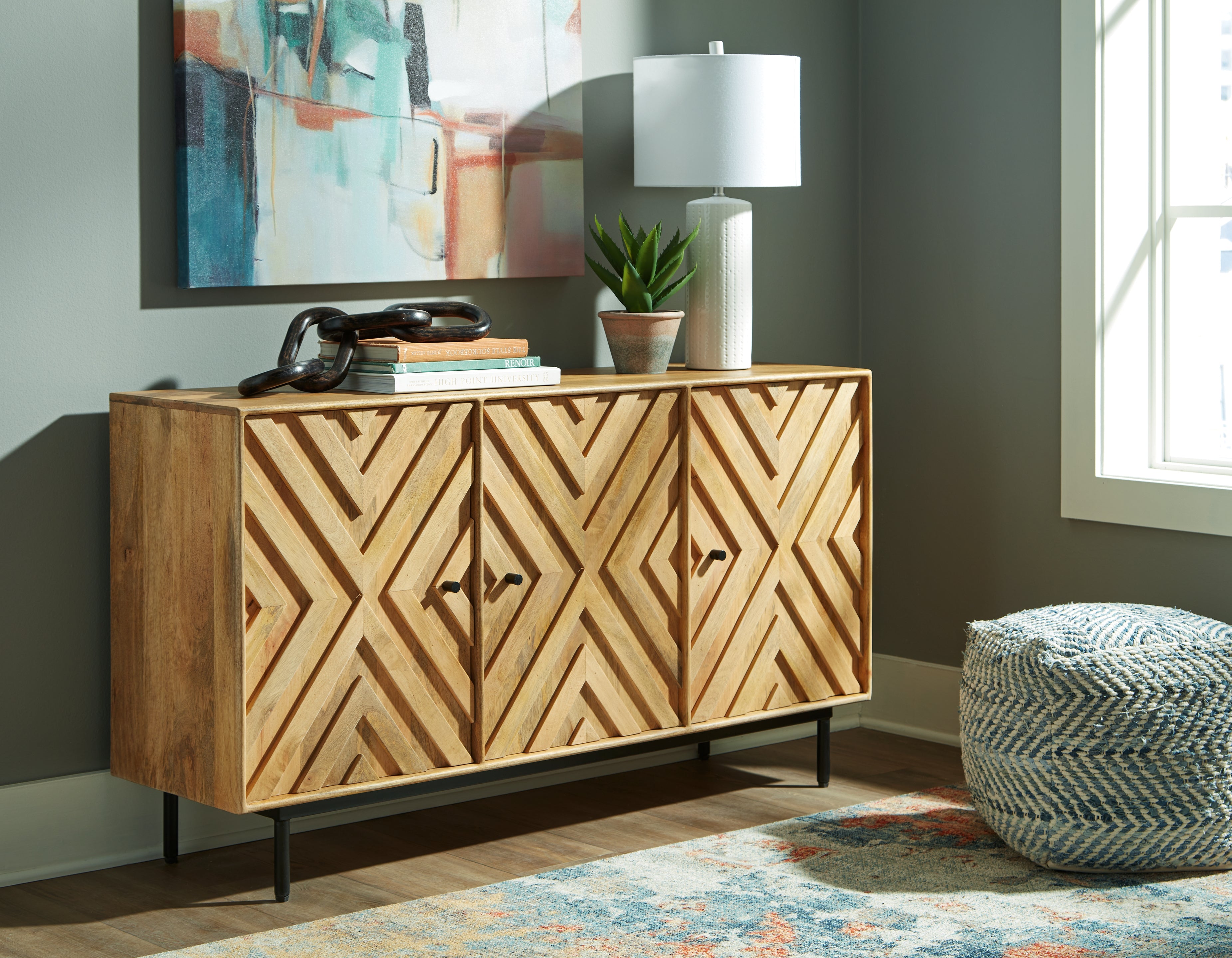 Best Furniture Outlet - Ashley Furniture - Cadewick Accent Cabinet - Accent Cabinet / Natural - A4000570