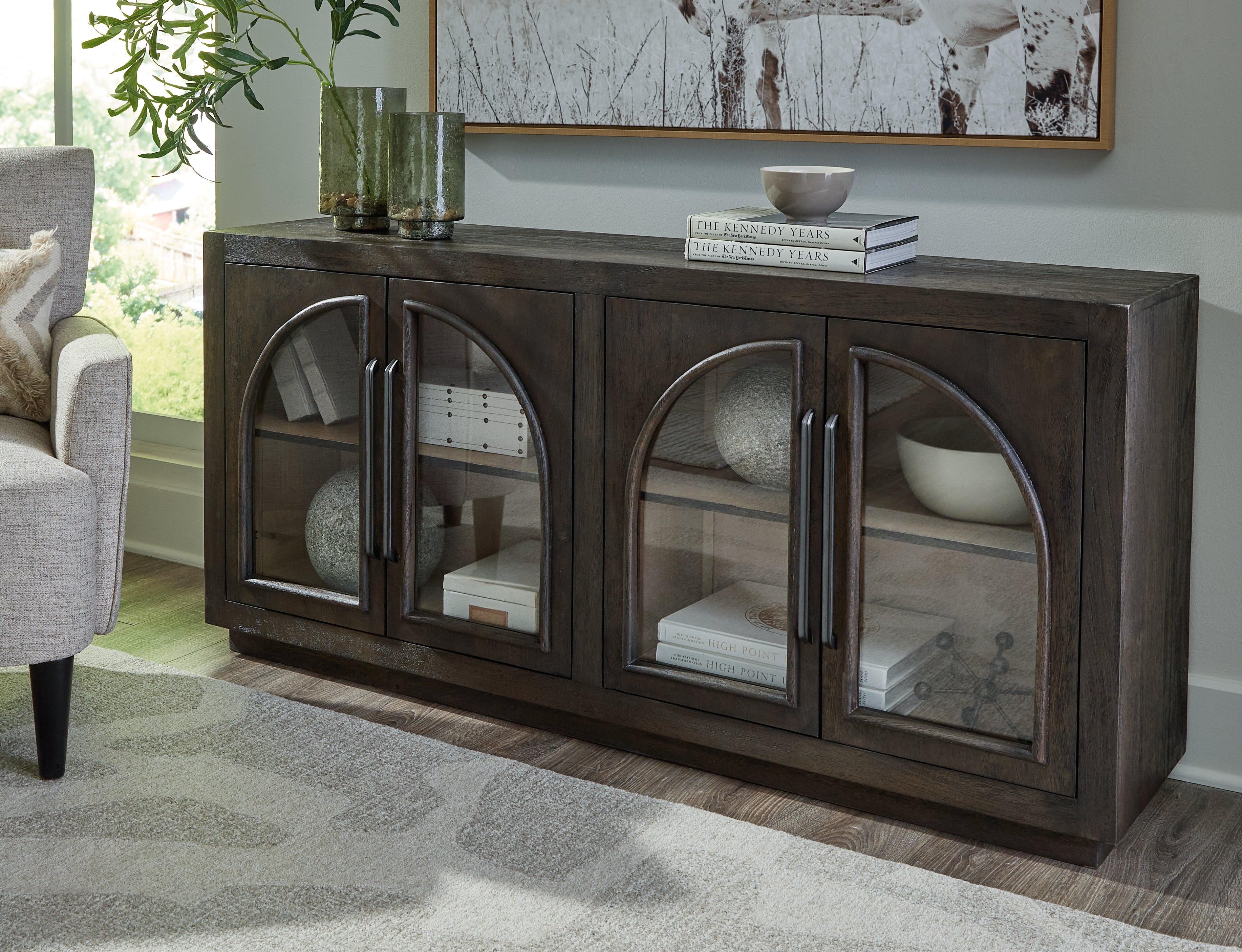 Best Furniture Outlet - Ashley Furniture - Dreley Accent Cabinet - Accent Cabinet / Grayish Brown - A4000586