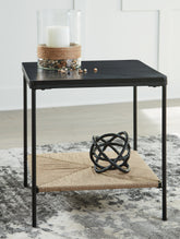 Best Furniture Outlet - Ashley Furniture - Minrich Accent Table - Accent Table / Black/Natural - A4000591