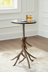 Best Furniture Outlet - Ashley Furniture - Lemkins Accent Table - Accent Table / Black/Antique Gold Finish - A4000606