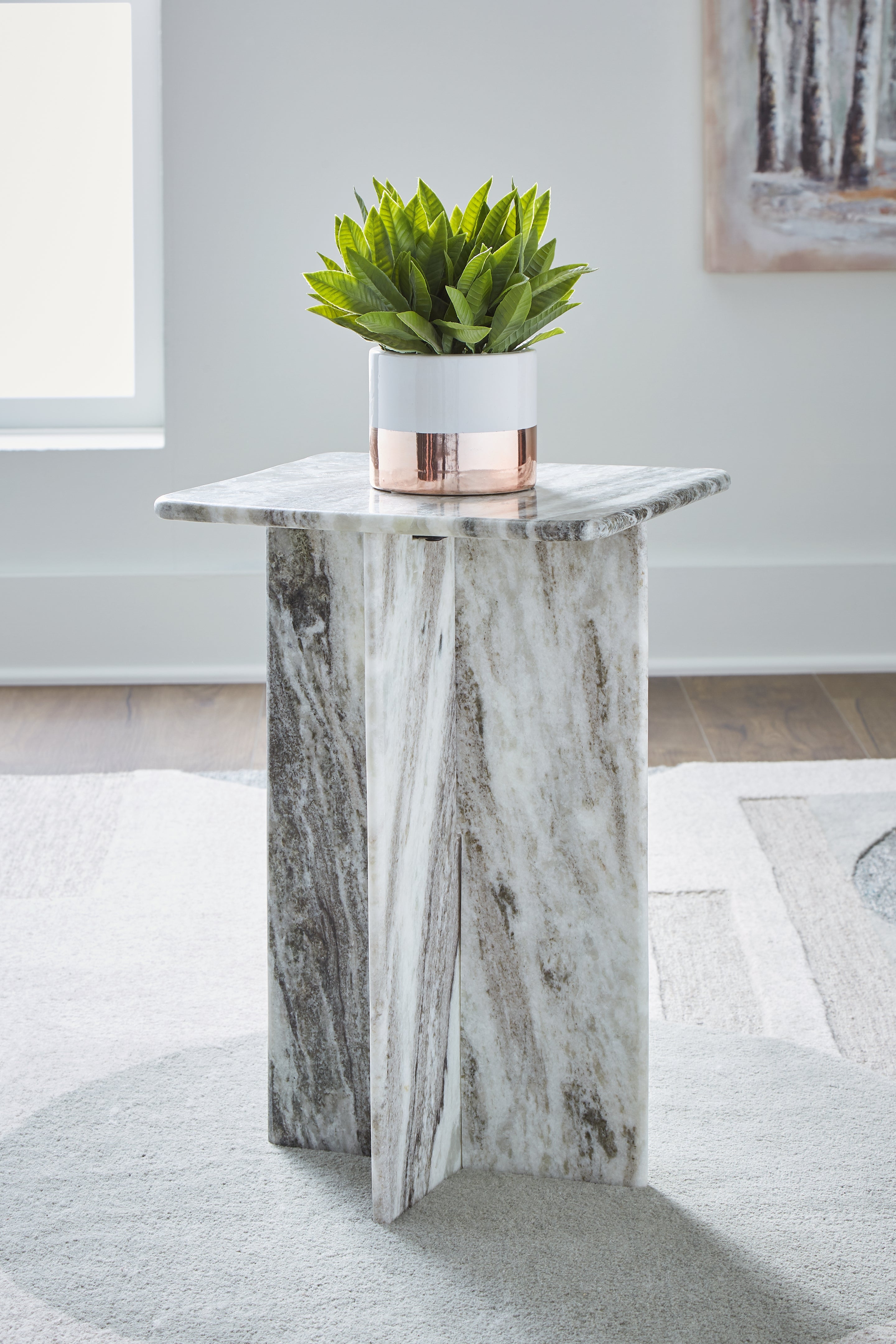 Best Furniture Outlet - Ashley Furniture - Keithwell Accent Table - Accent Table / Gray - A4000611