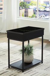 Best Furniture Outlet - Ashley Furniture - Gemmet Accent Table with Speaker - Accent Table with Speaker / Black - A4000643