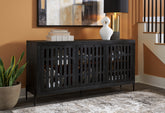 Best Furniture Outlet - Ashley Furniture - Vallisburg Accent Cabinet - Accent Cabinet / Black/Natural - A4000644