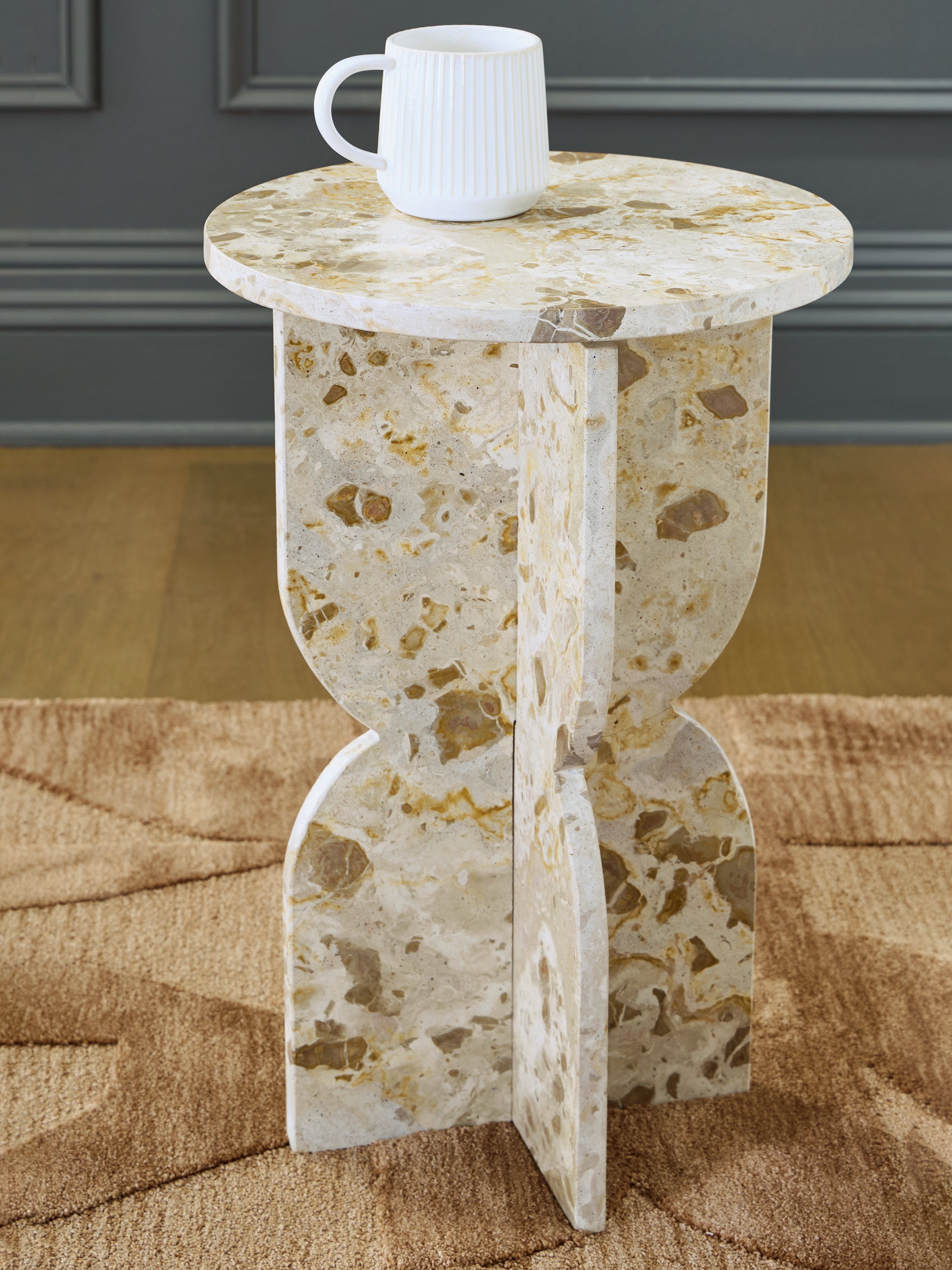 Best Furniture Outlet - Ashley Furniture - Treygan Accent Table - Accent Table / Beige - A4000647