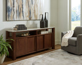 Best Furniture Outlet - Ashley Furniture - Tobinville Accent Cabinet - Accent Cabinet / Dark Brown - A4000673