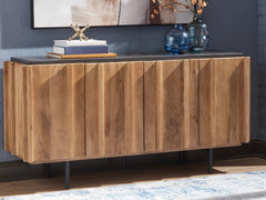 Best Furniture Outlet - Ashley Furniture - Quintavious Accent Cabinet - Accent Cabinet / Brown/Charcoal - A4000685