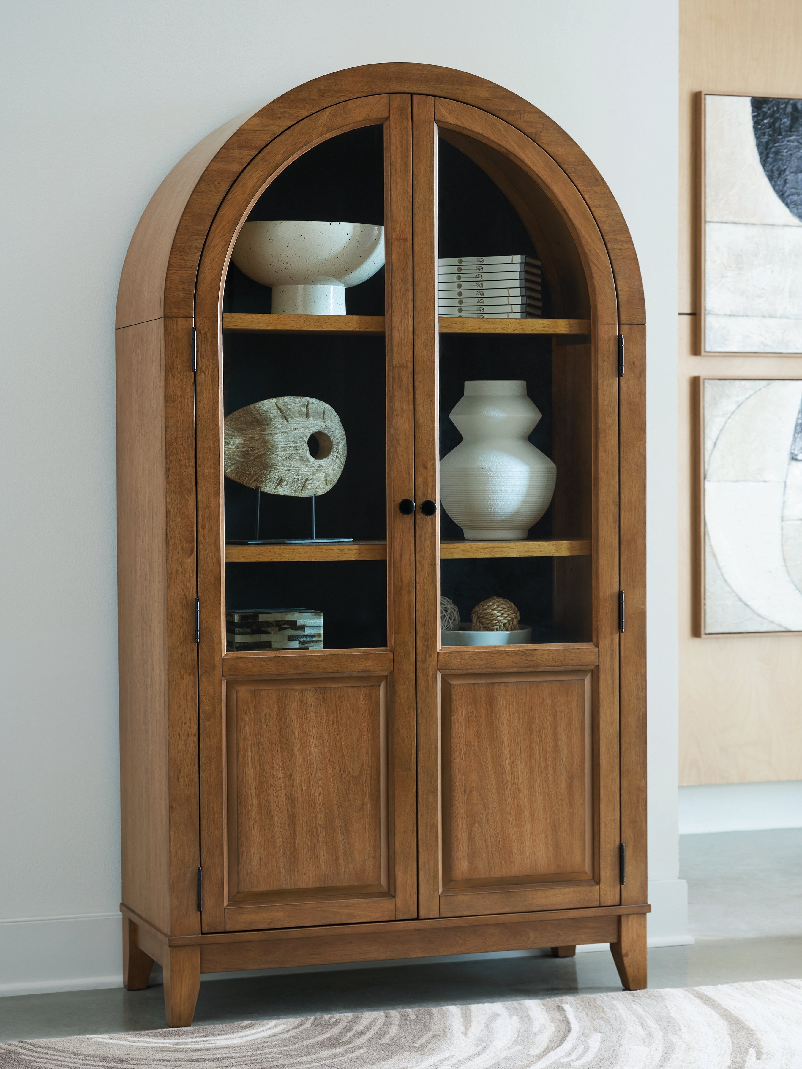 Best Furniture Outlet - Ashley Furniture - Dagandale Accent Cabinet - Accent Cabinet / Natural/Black - A4000705