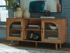 Best Furniture Outlet - Ashley Furniture - Adway Accent Cabinet - Accent Cabinet / Natural Brown - A4000709