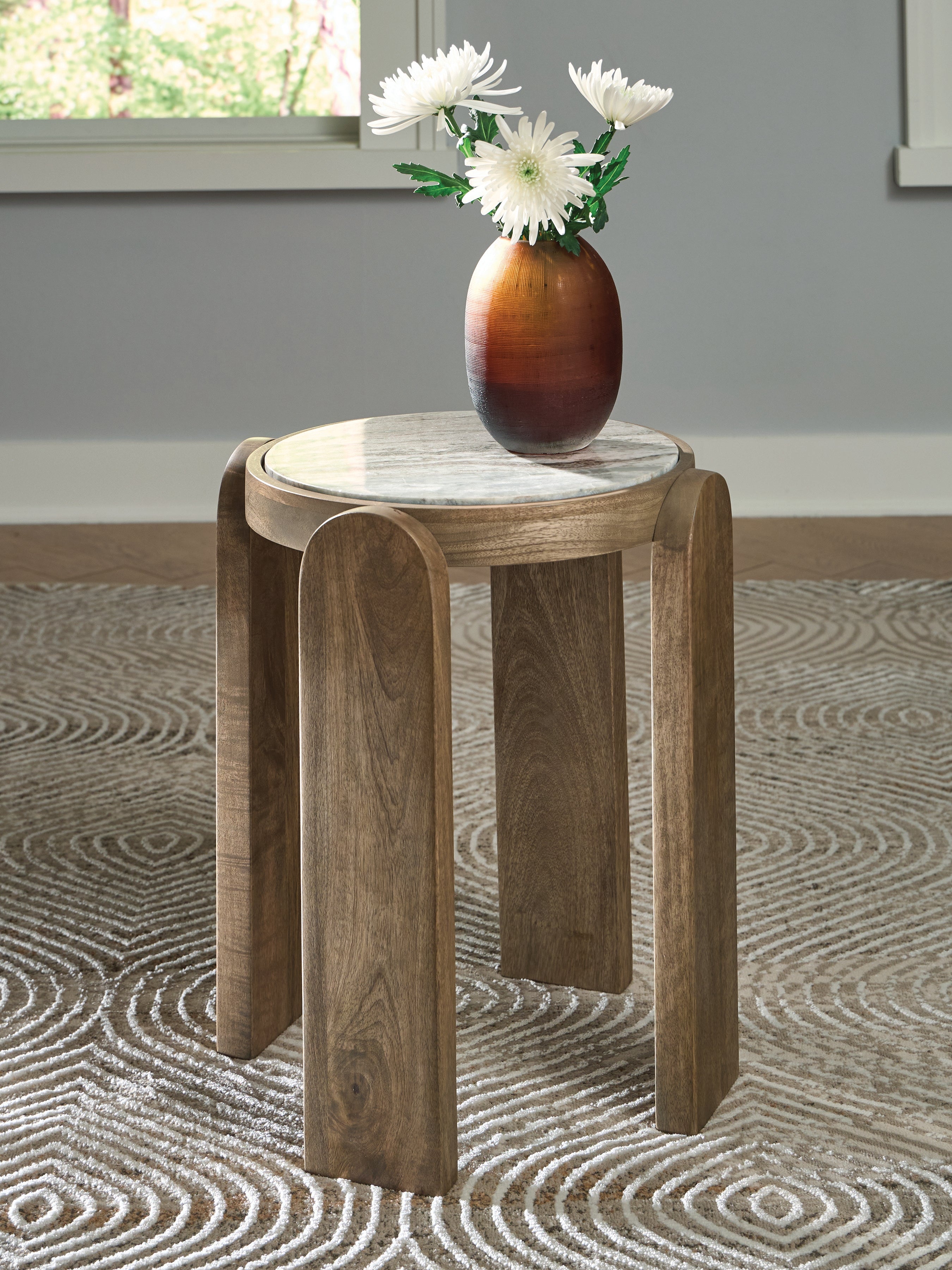 Best Furniture Outlet - Ashley Furniture - Gavrilley Accent Table - Accent Table / Gray/White/Brown - A4000722