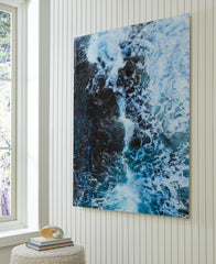 Best Furniture Outlet - Ashley Furniture - Clemick Wall Decor - Wall Art / Turquoise - A8000422