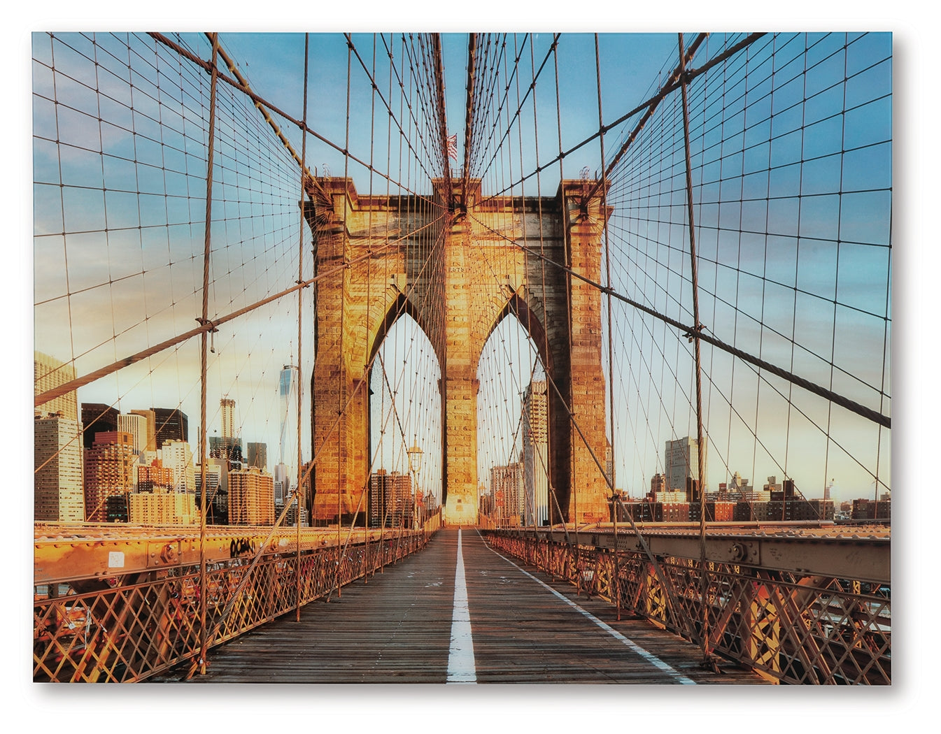 Best Furniture Outlet - Ashley Furniture - Shayward Wall Decor - Wall Art / Blue/Amber - A8000435