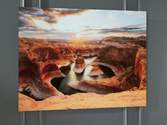 Best Furniture Outlet - Ashley Furniture - Deemsdon Wall Decor - Wall Art / Blue/Amber - A8000436