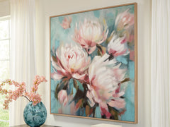 Best Furniture Outlet - Ashley Furniture - Parryville Wall Decor - Wall Art / Aqua/Pink - A8000440