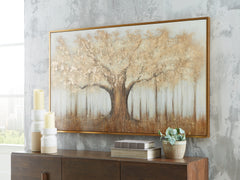 Best Furniture Outlet - Ashley Furniture - Dalewick Wall Decor - Wall Art / Brown/Gray/Gold Finish - A8000448