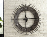 Best Furniture Outlet - Ashley Furniture - Ana Sofia Wall Decor - Wall Clock / Antique Gray - A8010068