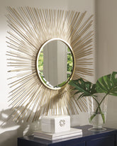 Best Furniture Outlet - Ashley Furniture - Elspeth Mirror - Accent Mirror / Gold Finish - A8010124