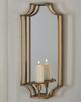 Best Furniture Outlet - Ashley Furniture - Dumi Wall Decor - Wall Sconce / Gold Finish - A8010153