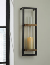Best Furniture Outlet - Ashley Furniture - Colburn Wall Decor - Wall Sconce / Natural/Black - A8010171