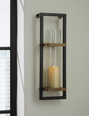 Best Furniture Outlet - Ashley Furniture - Colburn Wall Decor - Wall Sconce / Natural/Black - A8010171