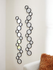 Best Furniture Outlet - Ashley Furniture - Vinler Mirror - Accent Mirror Set (Set of 2) / Black - A8010353