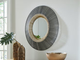 Best Furniture Outlet - Ashley Furniture - Dallmen Mirror - Accent Mirror / Black/Gold Finish - A8010407