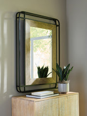Best Furniture Outlet - Ashley Furniture - Beelman Mirror - Accent Mirror / Black/Brown - A8010409