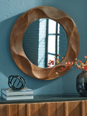Best Furniture Outlet - Ashley Furniture - Aajon Mirror - Accent Mirror / Brown - A8010427