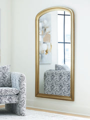 Best Furniture Outlet - Ashley Furniture - Fintan Mirror - Floor Mirror / Gold Finish - A8010436