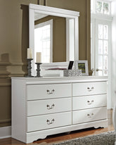 Best Furniture Outlet - Ashley Furniture - Anarasia Bedroom - Dresser and Mirror / White - B129B3