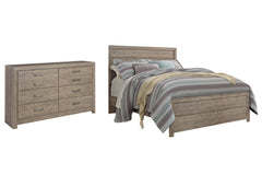 Best Furniture Outlet - Ashley Furniture - Culverbach Bedroom - Queen Panel Bed and Dresser / Gray - B070B27