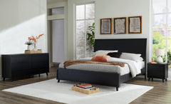 Best Furniture Outlet - Ashley Furniture - Danziar Bedroom - Queen Panel Bed, Dresser and Nightstand / Black - B1013B12