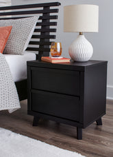 Best Furniture Outlet - Ashley Furniture - Danziar Bedroom - Full Slat Panel Bed / Black - B1013B19
